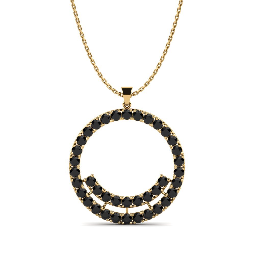 Ónix Negro Colgante de Mujer Charpiel