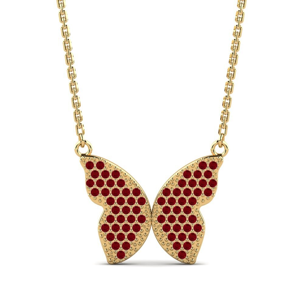 Red Zirconia Women's Necklace Dedans
