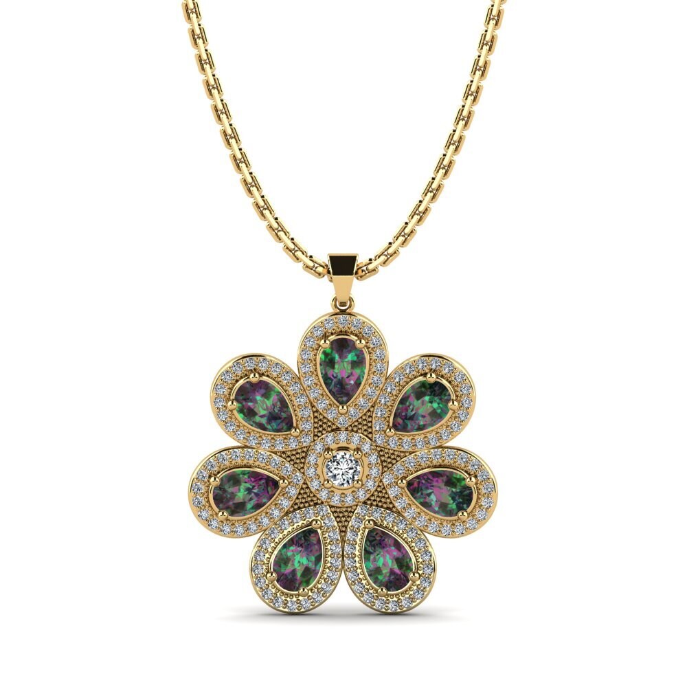 Pear Mystic Topaz Women's Pendant Elfrossa