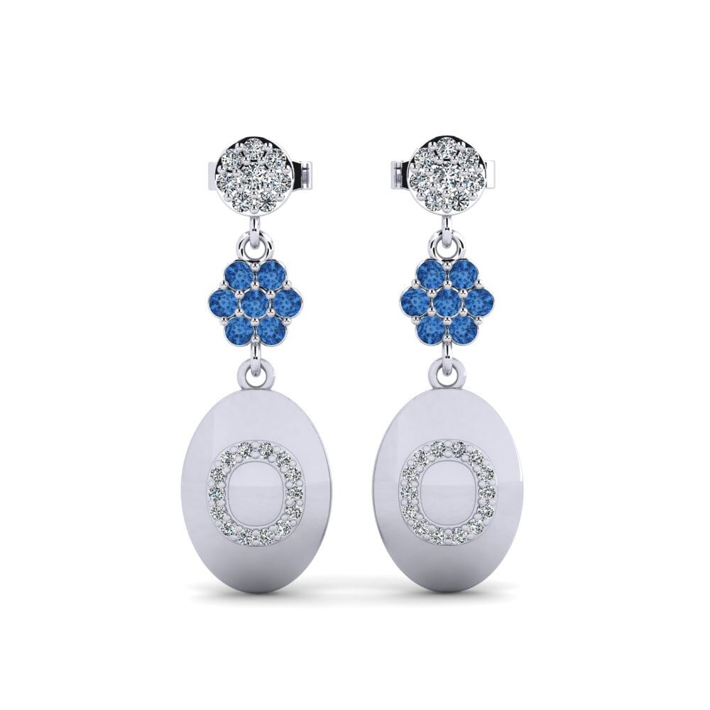 Dark Blue Zirconia Women's Earring Arteila O