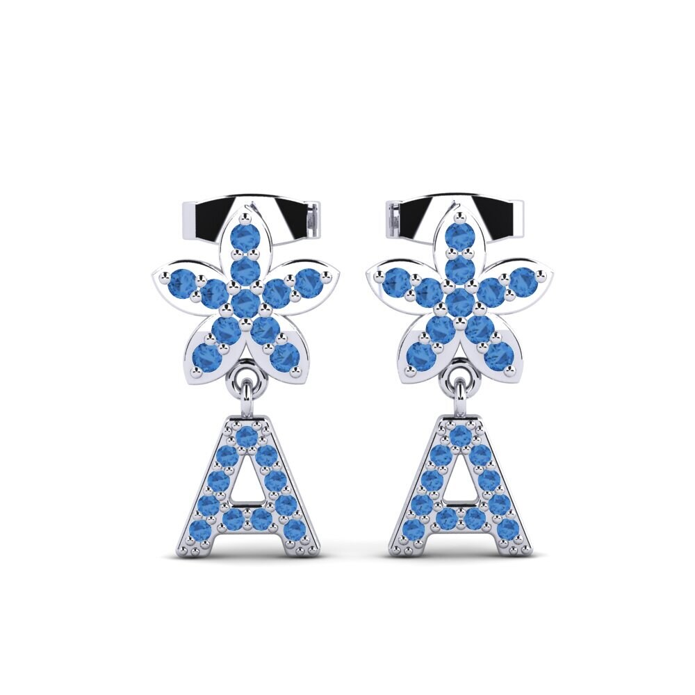 Dark Blue Zirconia Women's Earring Miori A