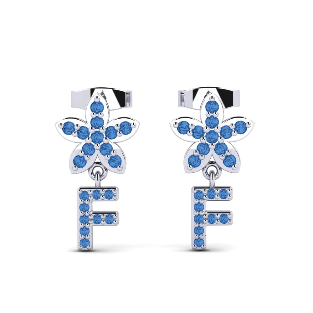 Dark Blue Zirconia Women's Earring Miori F