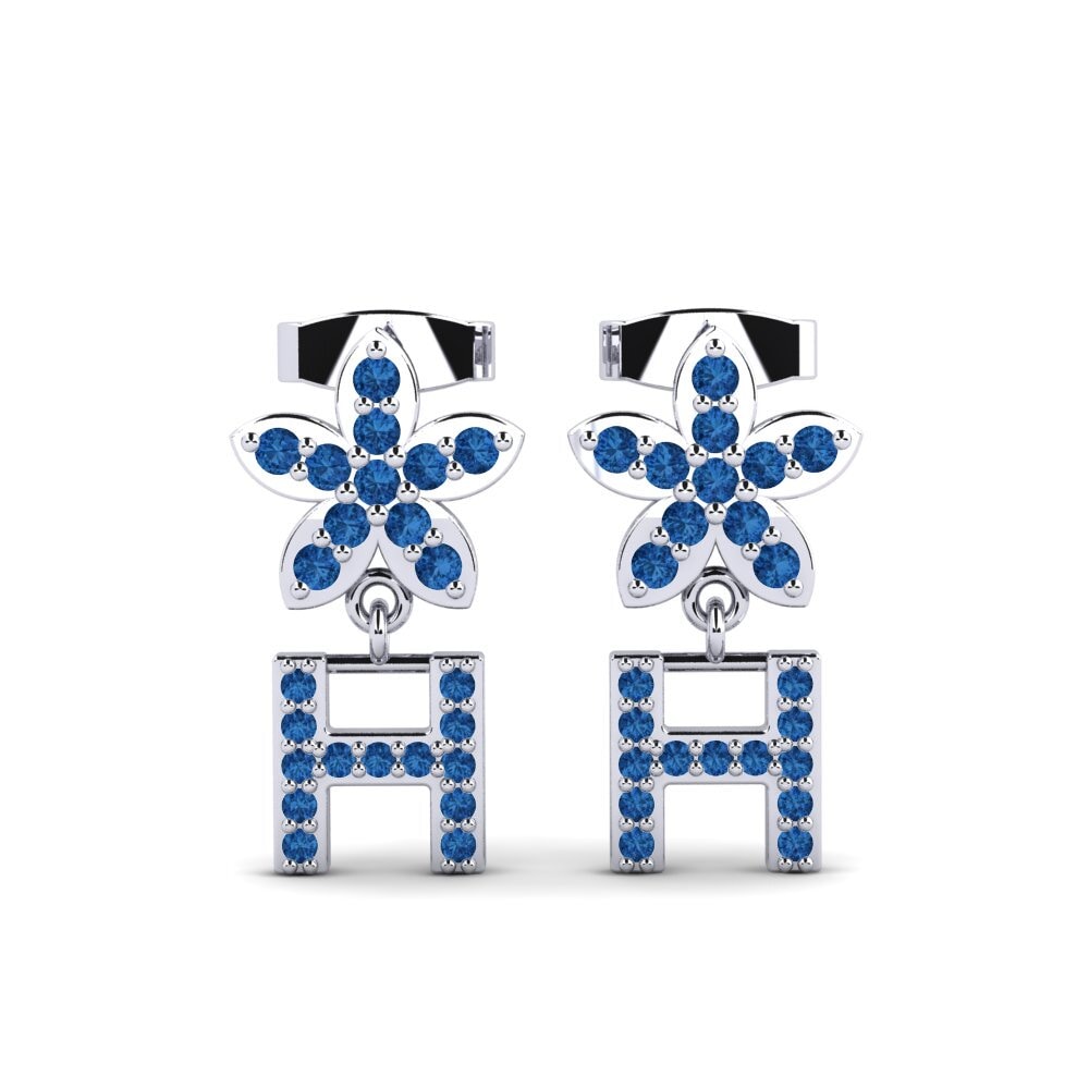 Dark Blue Zirconia Women's Earring Miori H