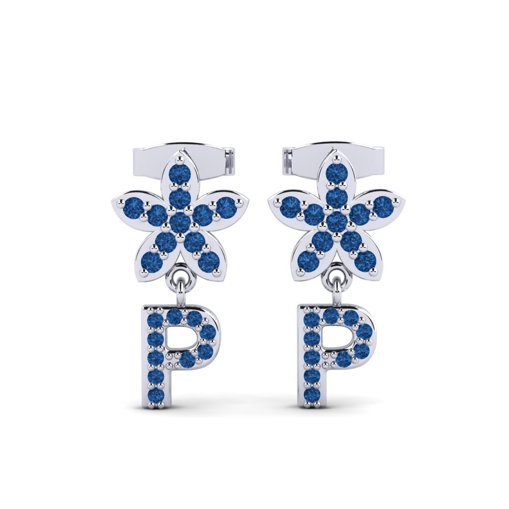 Dark Blue Zirconia Women's Earring Miori P