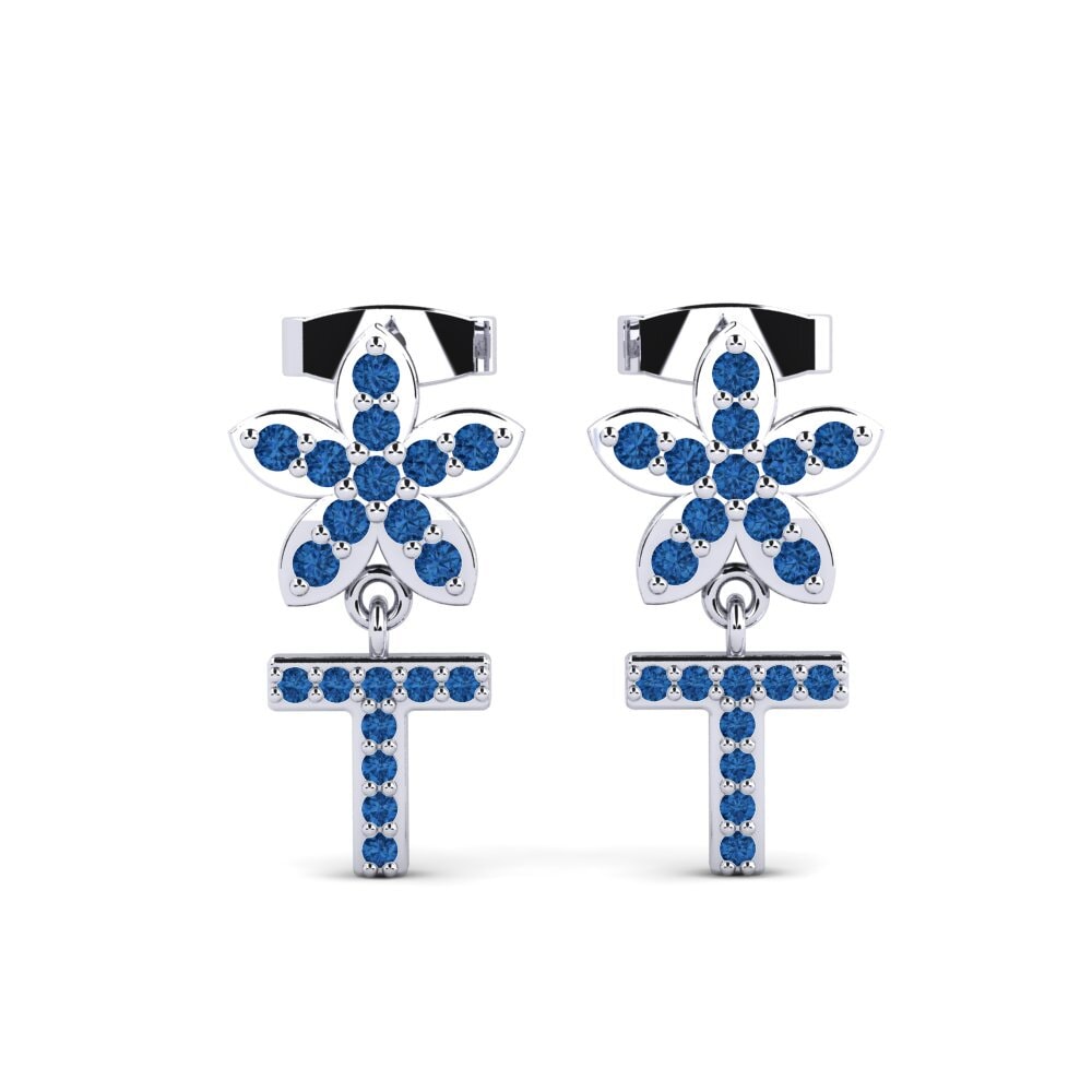 Dark Blue Zirconia Women's Earring Miori T