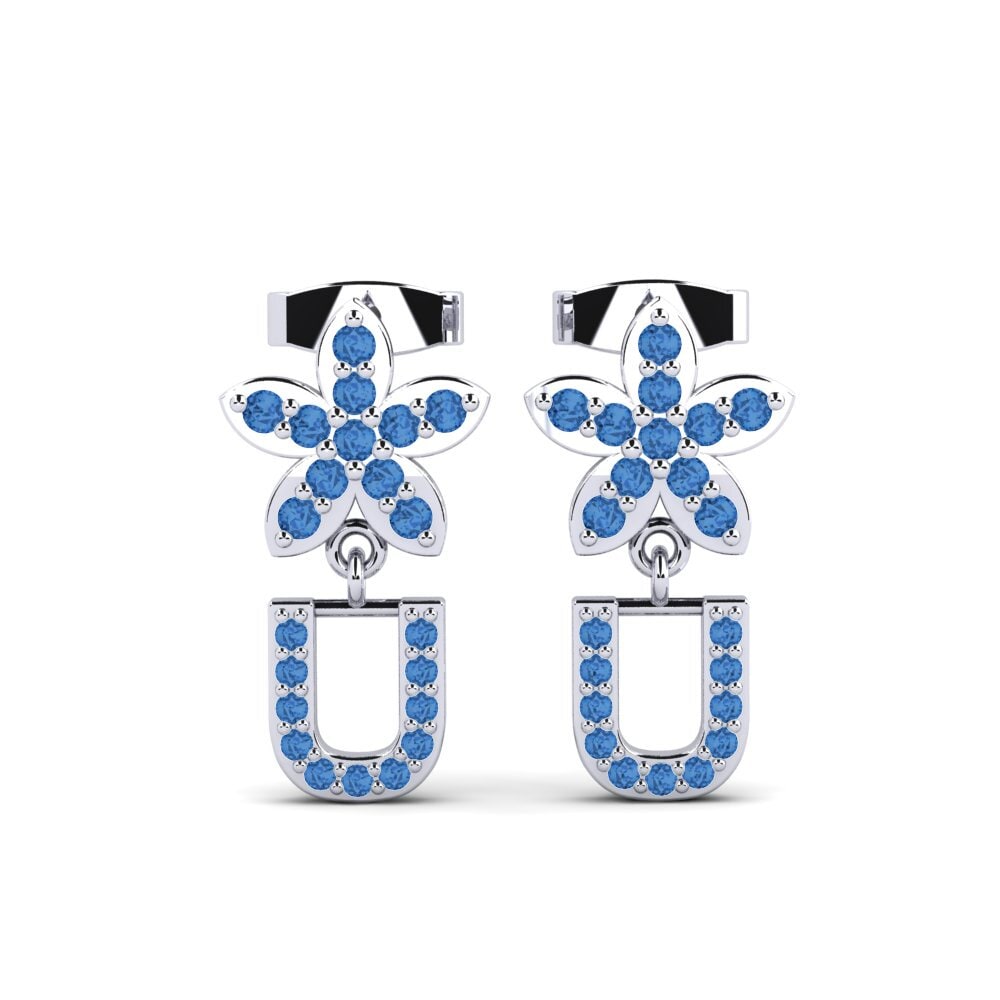 Dark Blue Zirconia Women's Earring Miori U