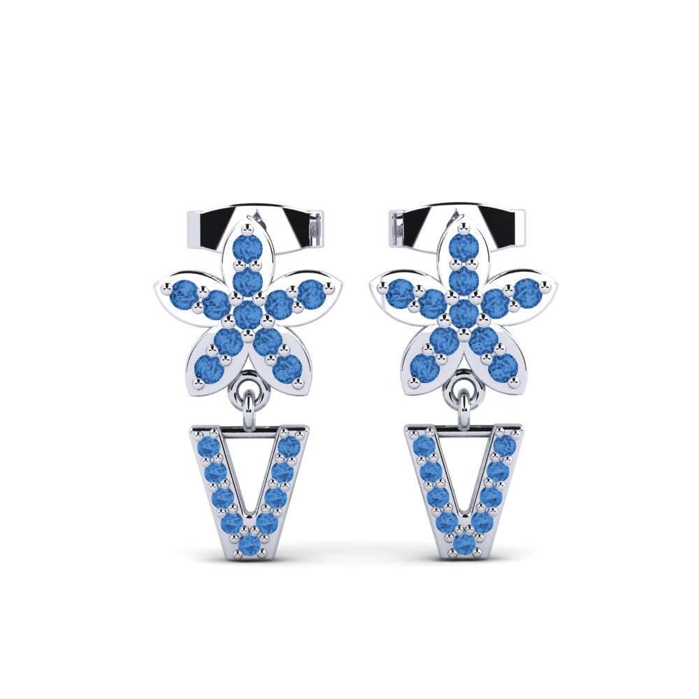 Dark Blue Zirconia Women's Earring Miori V