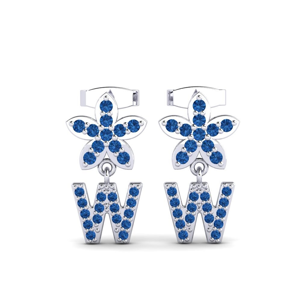 Dark Blue Zirconia Women's Earring Miori W