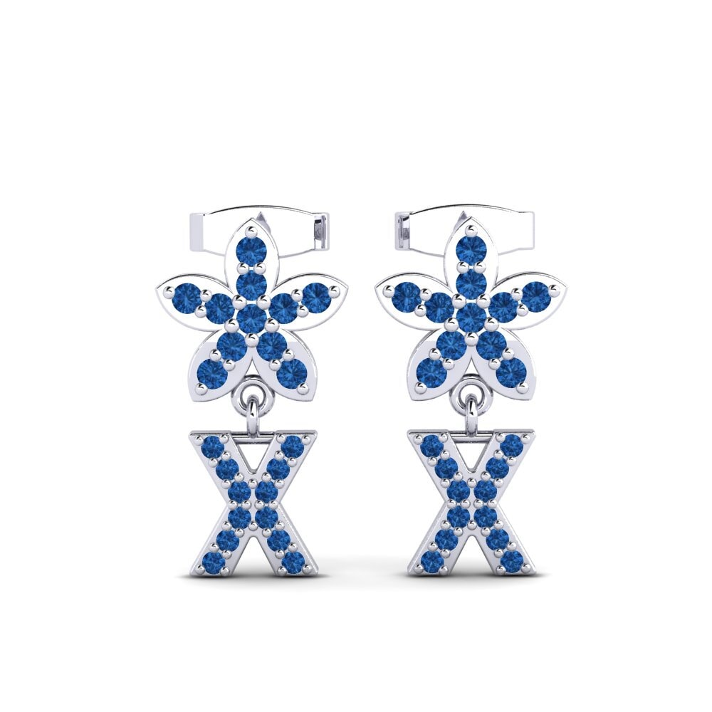 Dark Blue Zirconia Women's Earring Miori X