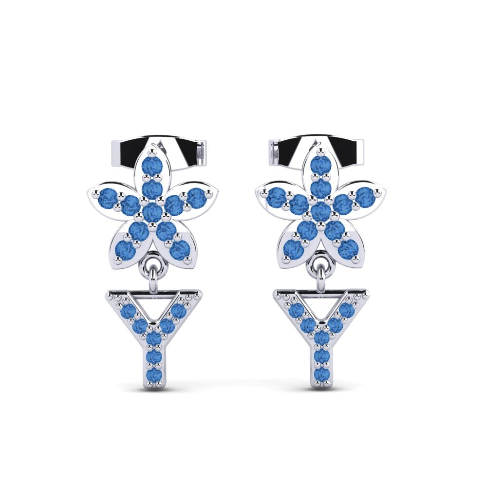 Dark Blue Zirconia Women's Earring Miori Y