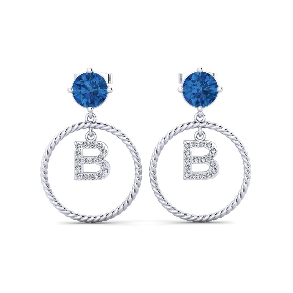 Dark Blue Zirconia Women's Earring Noss B