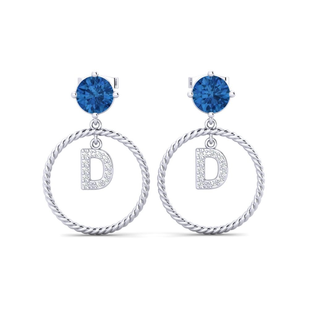 Dark Blue Zirconia Women's Earring Noss D