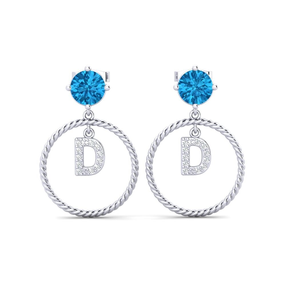Blue Topaz Women's Earring Noss D