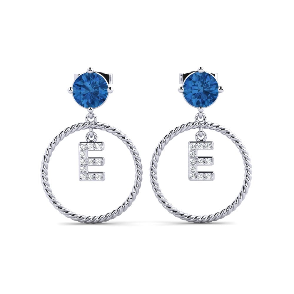 Dark Blue Zirconia Women's Earring Noss E