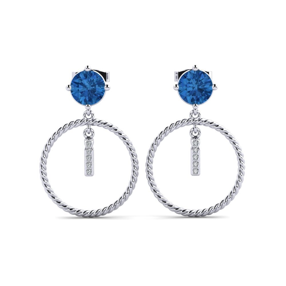 Dark Blue Zirconia Women's Earring Noss I