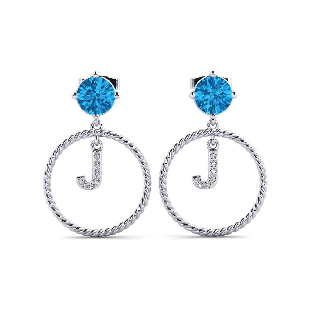 Blue Topaz Women's Earring Noss J
