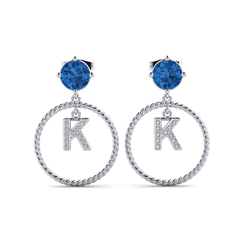 Dark Blue Zirconia Women's Earring Noss K