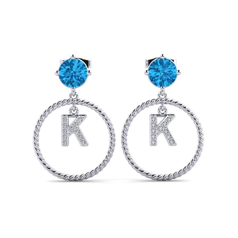 Blue Topaz Women's Earring Noss K