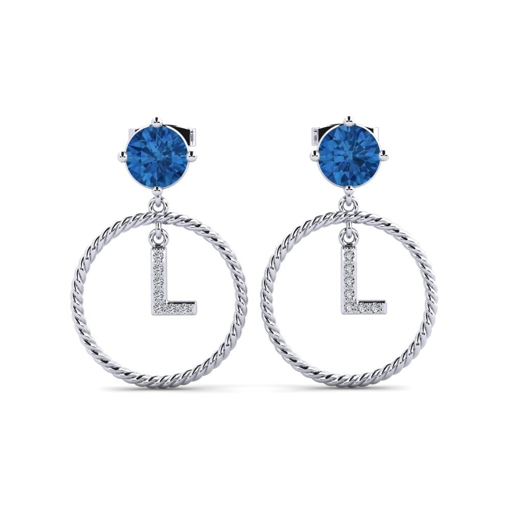 Dark Blue Zirconia Women's Earring Noss L