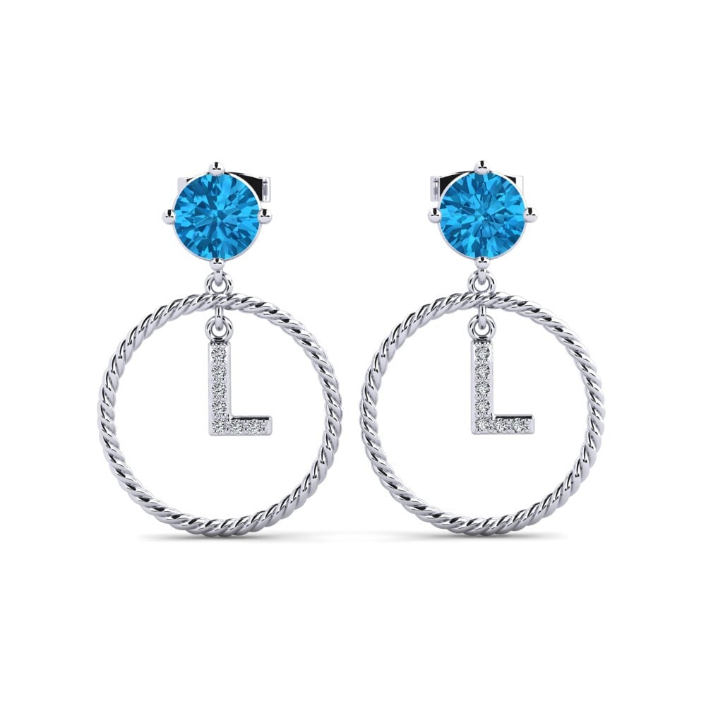 Blue Topaz Women's Earring Noss L