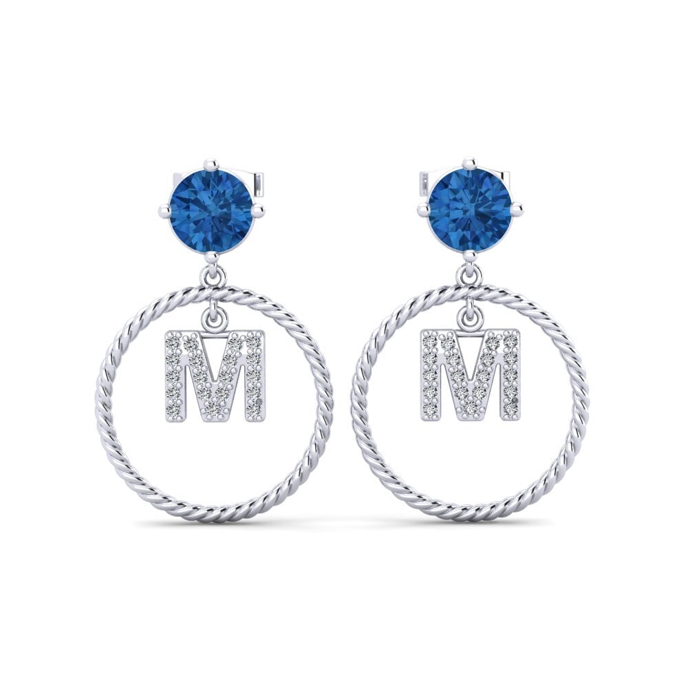 Dark Blue Zirconia Women's Earring Noss M