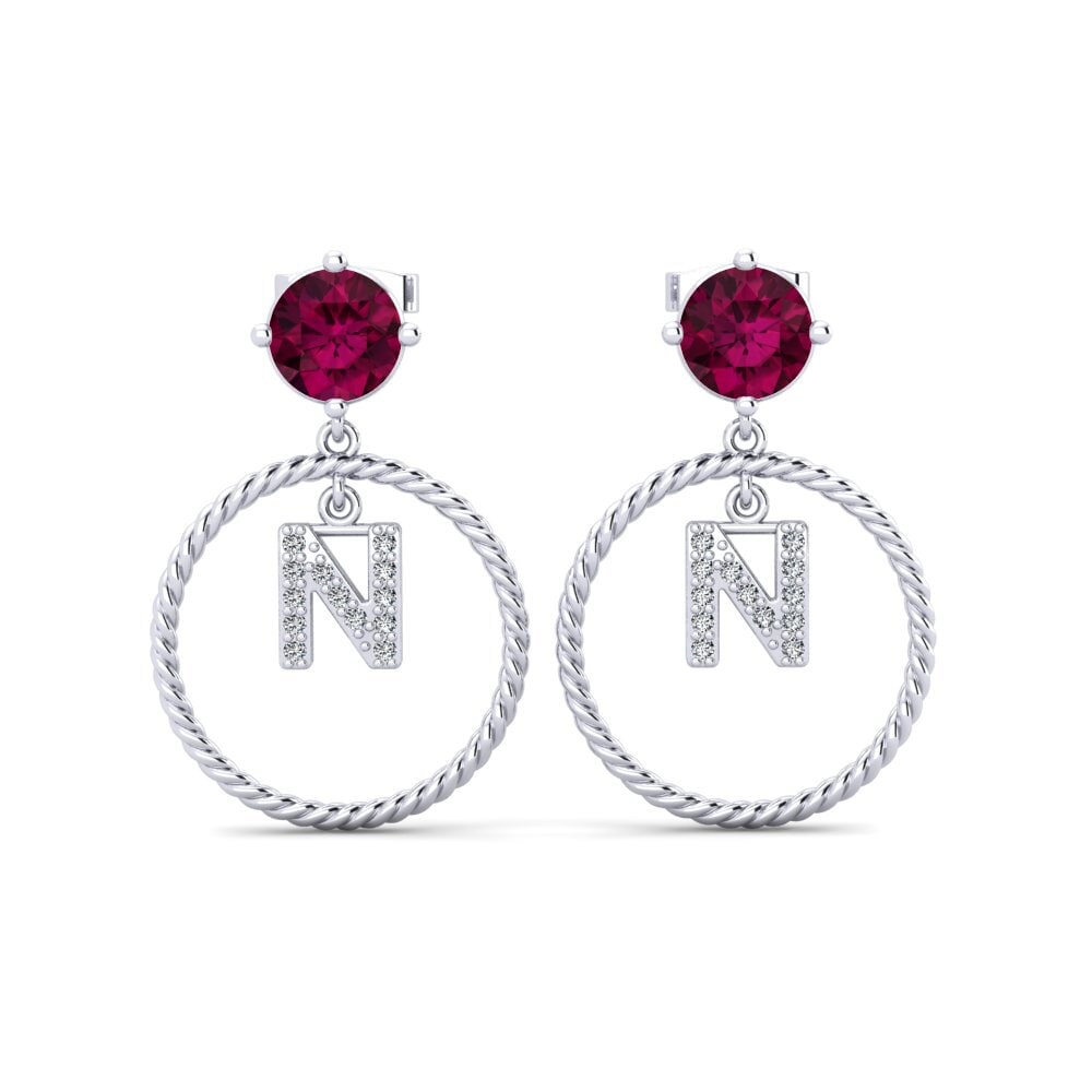 Rhodolite Garnet Women's Earring Noss N