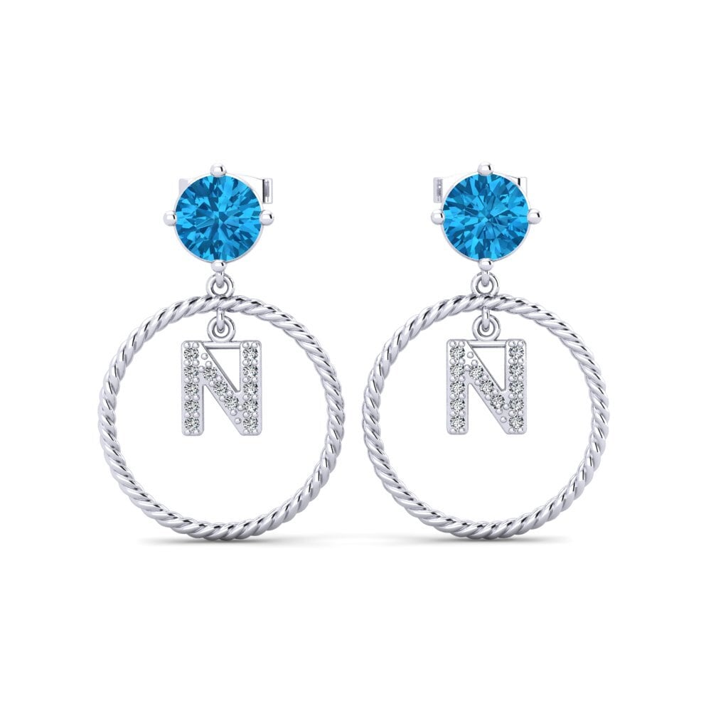 Blue Topaz Women's Earring Noss N