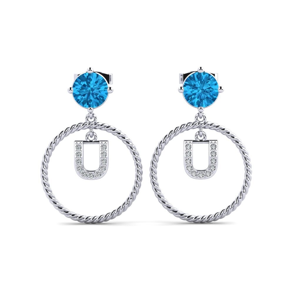 Blue Topaz Women's Earring Noss U