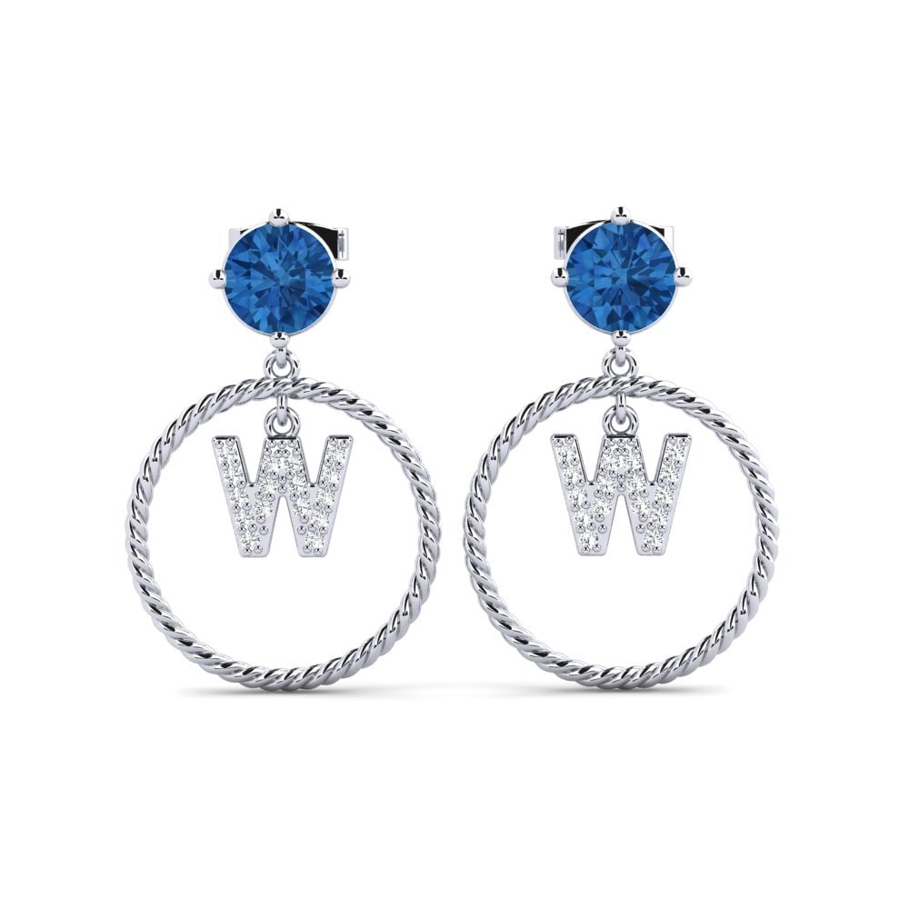 Dark Blue Zirconia Women's Earring Noss W