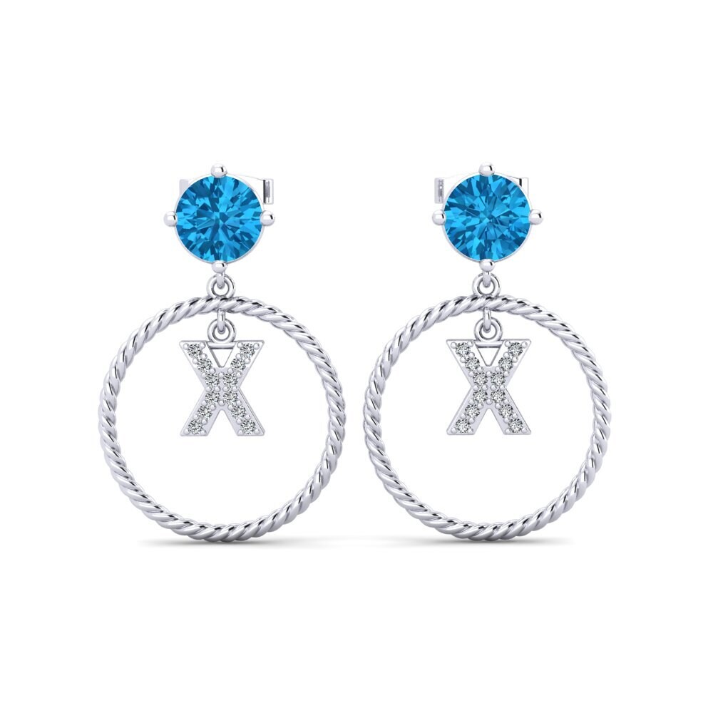Blue Topaz Women's Earring Noss X