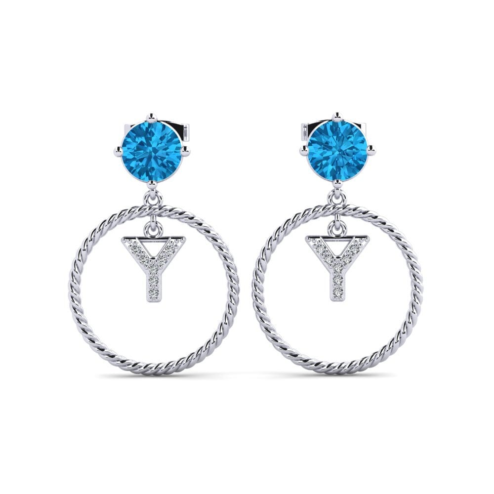 Blue Topaz Women's Earring Noss Y