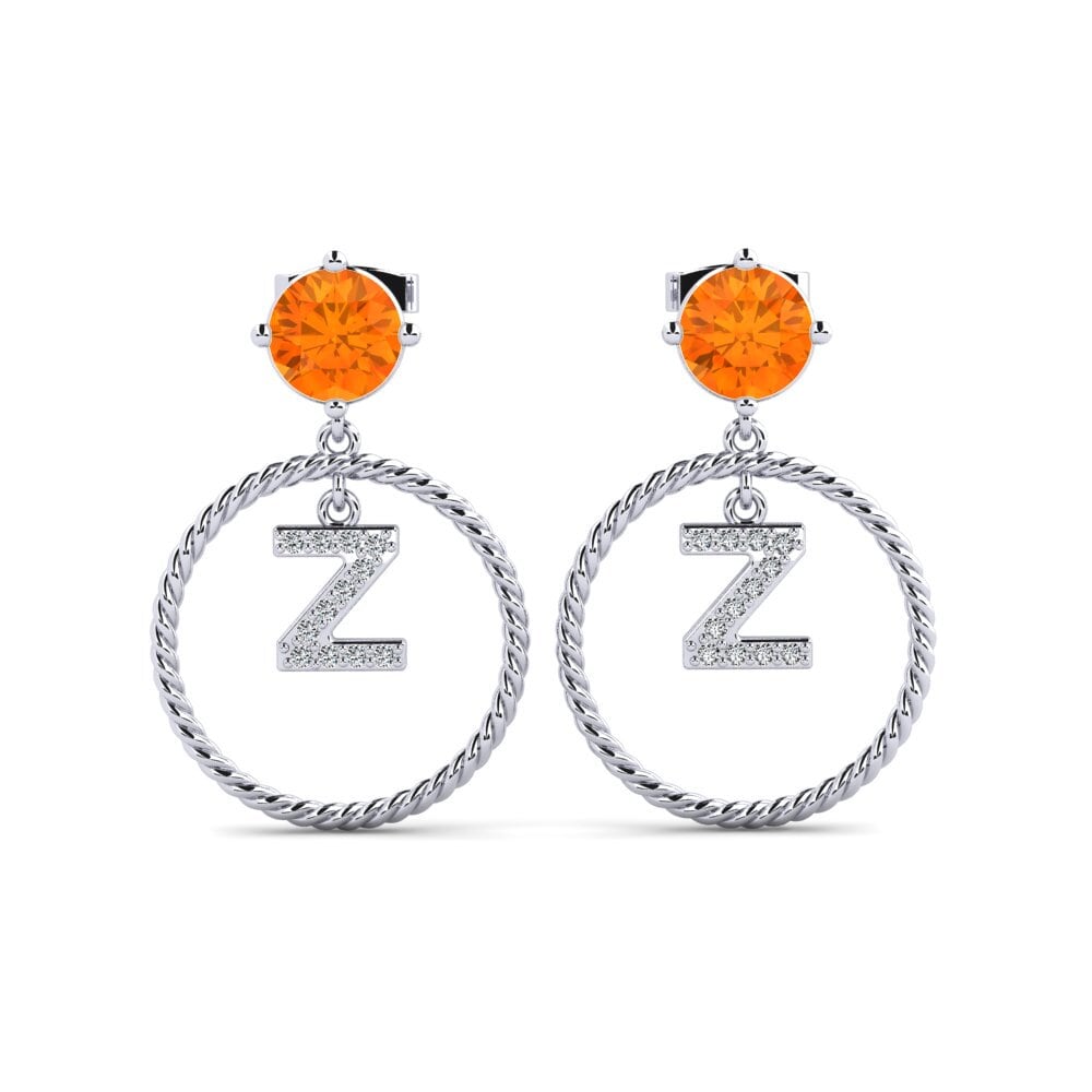 Orange Sapphire Women's Earring Noss Z