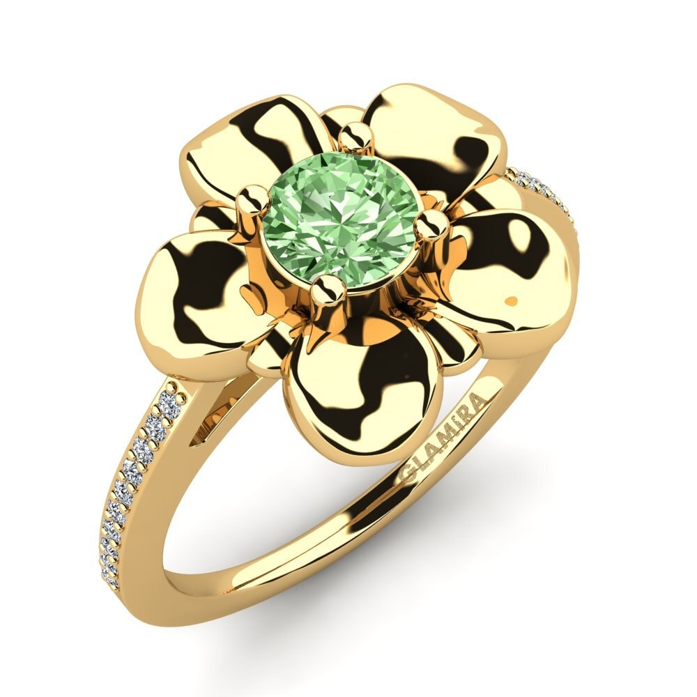 綠色鑽石 戒指 Chamaillerie