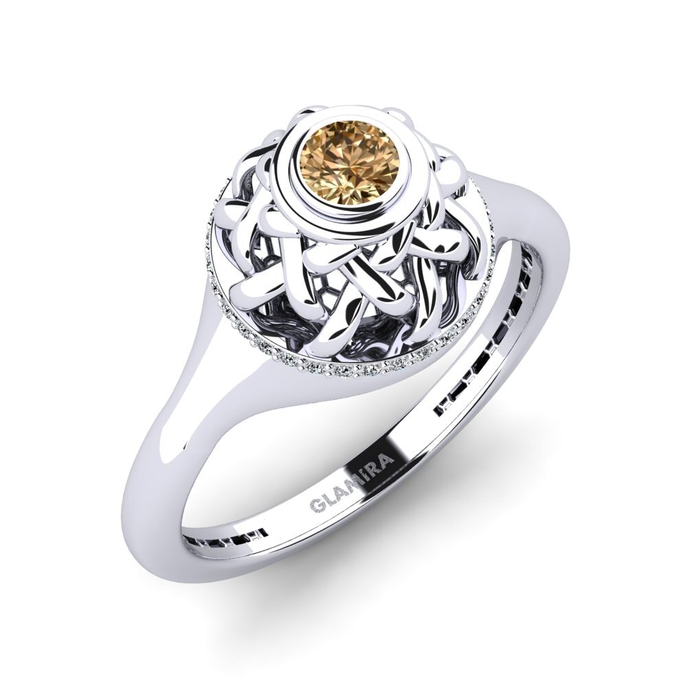 Diamante café Anillo de compromiso Dekel