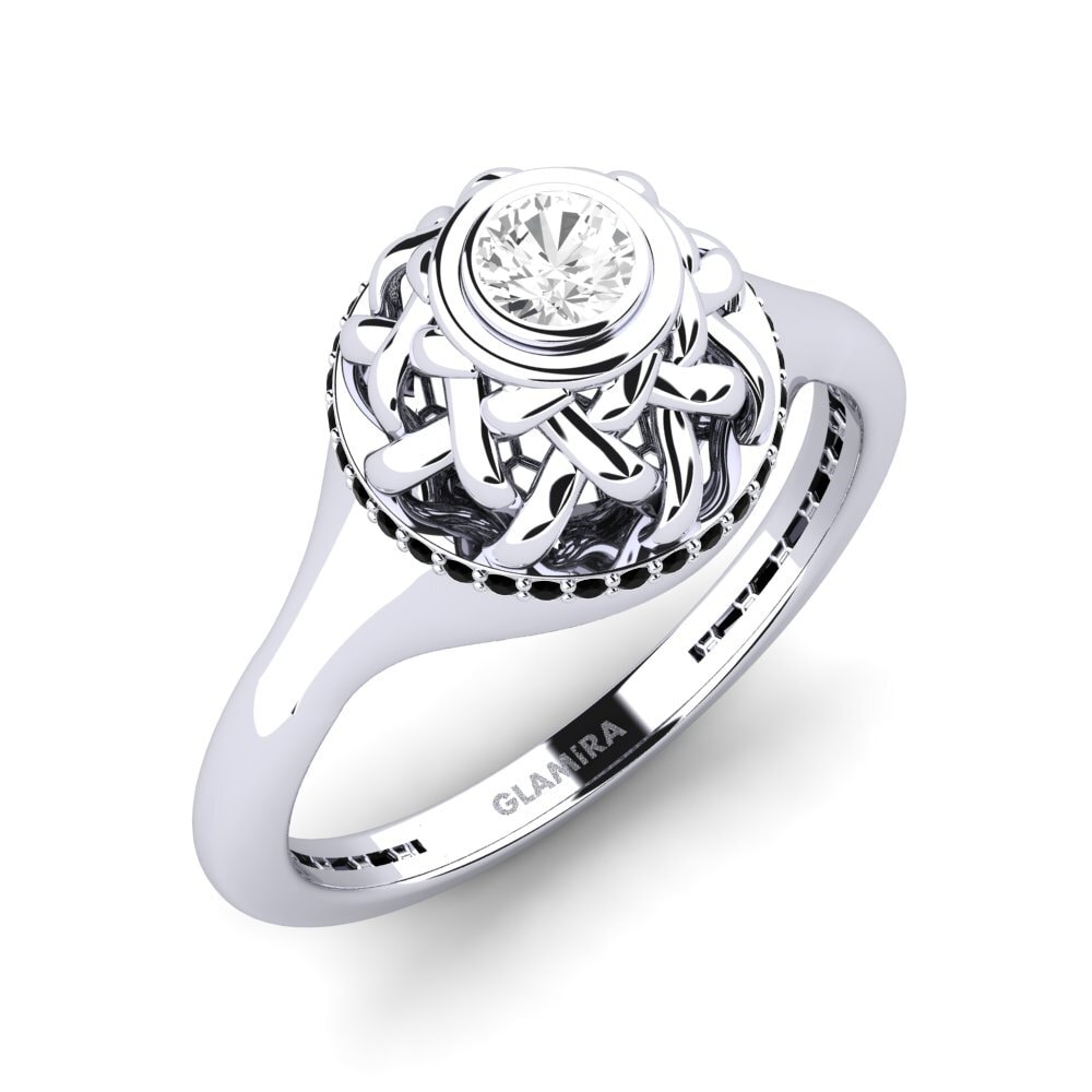 Hvid Safir Forlovelsesring Dekel