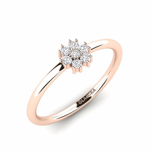 Ring Diseura 585 Rose Gold & White Sapphire