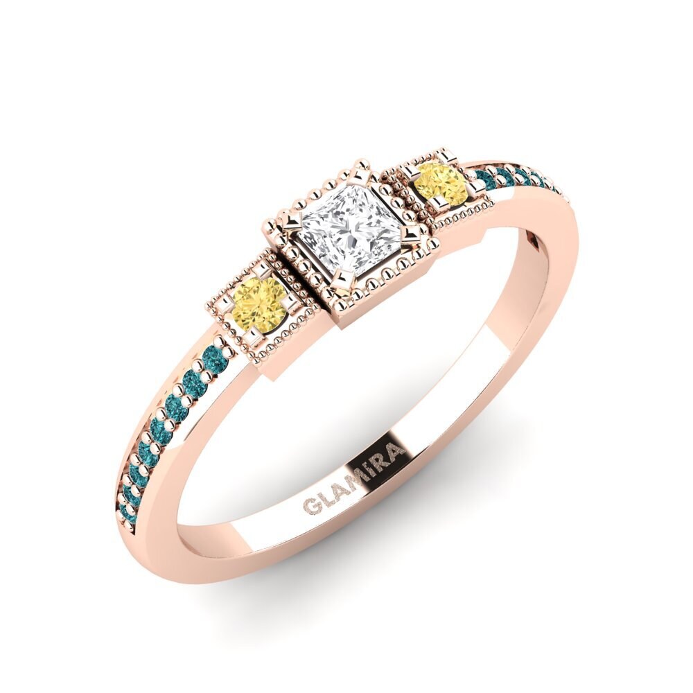 Hvid Safir Forlovelsesring Electrique