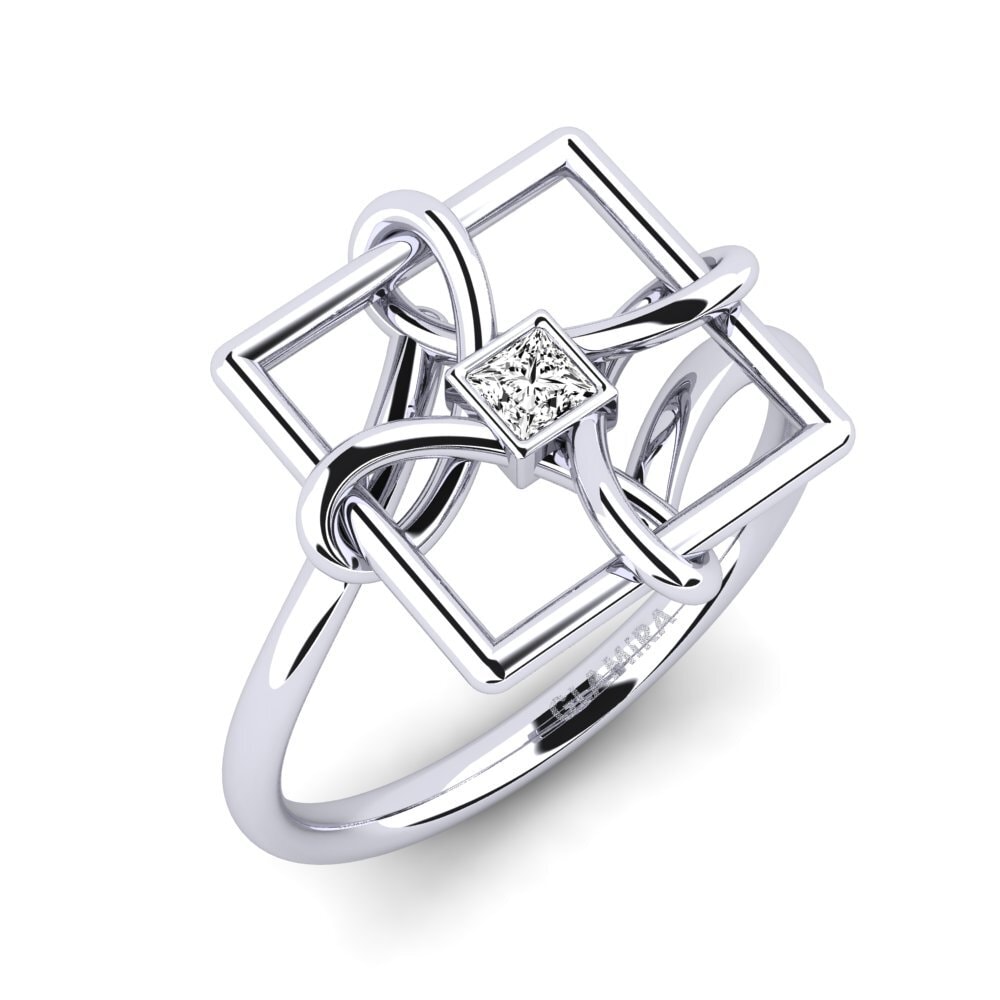 Princesa Moissanita Anillo Figlio