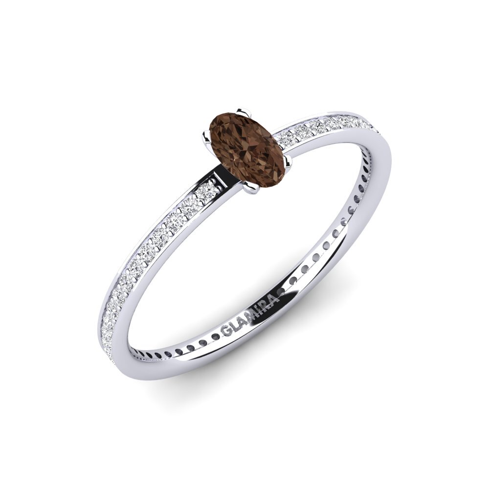 Oval Smoky Quartz Women's Ring Guerino