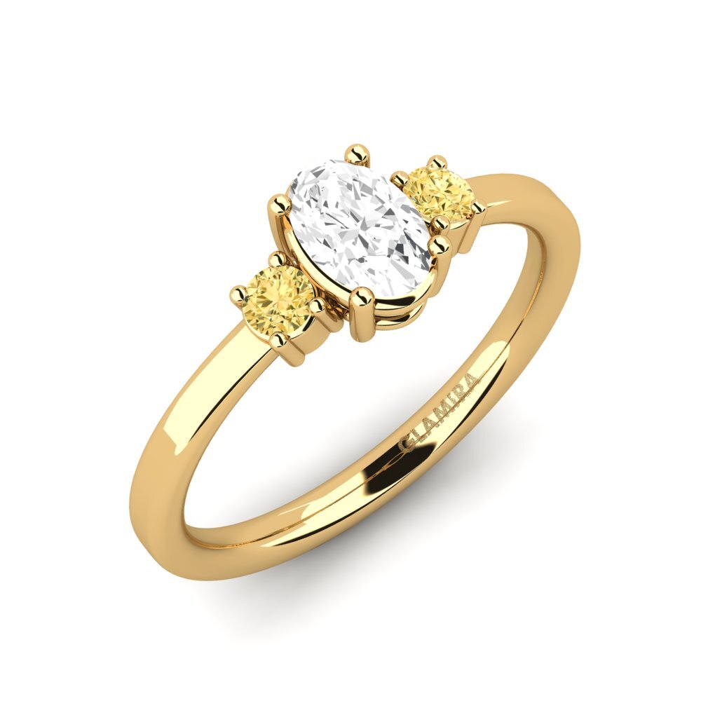 Hvid Safir Forlovelsesring Multipla