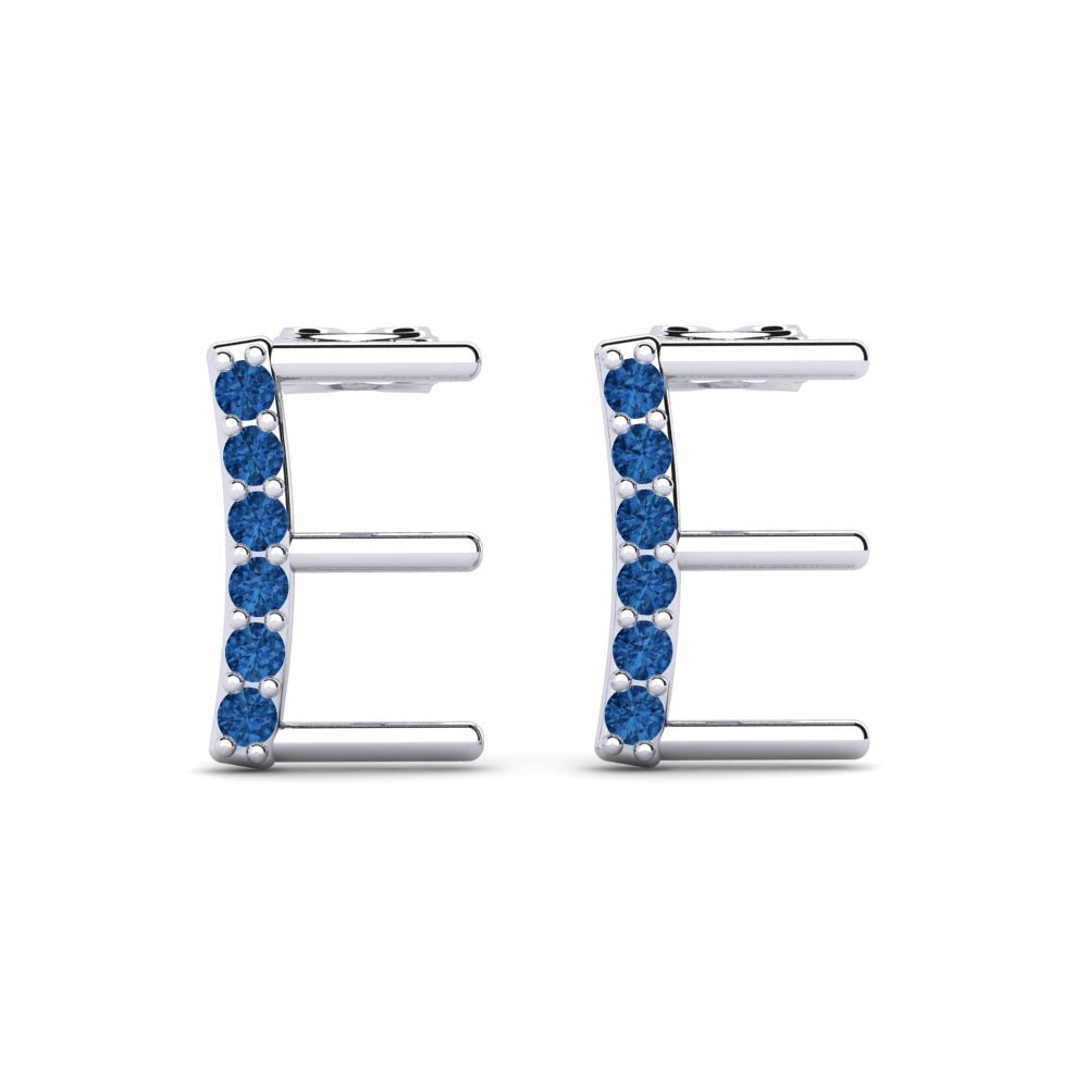 Dark Blue Zirconia Women's Earring Deviera E