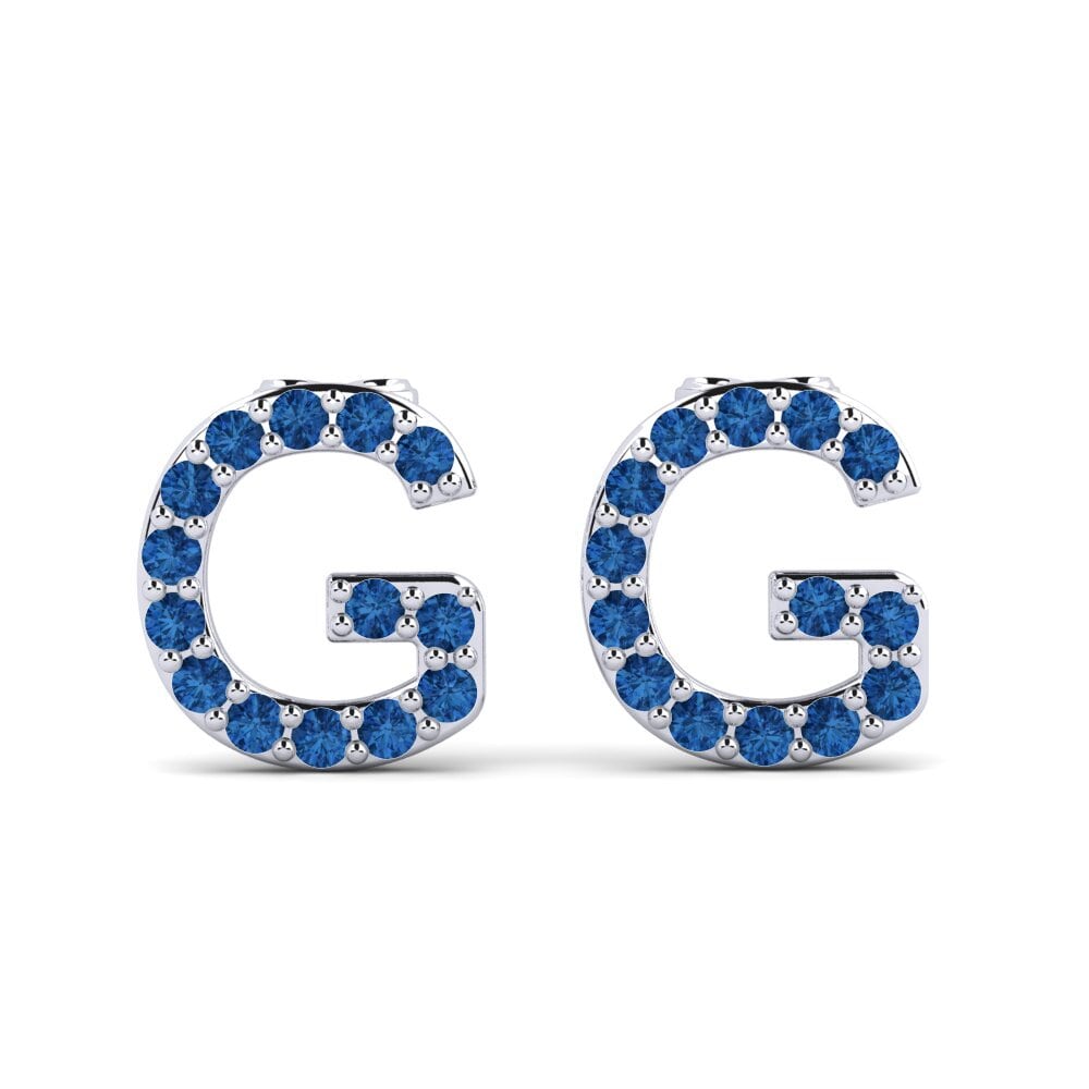 Dark Blue Zirconia Women's Earring Deviera G