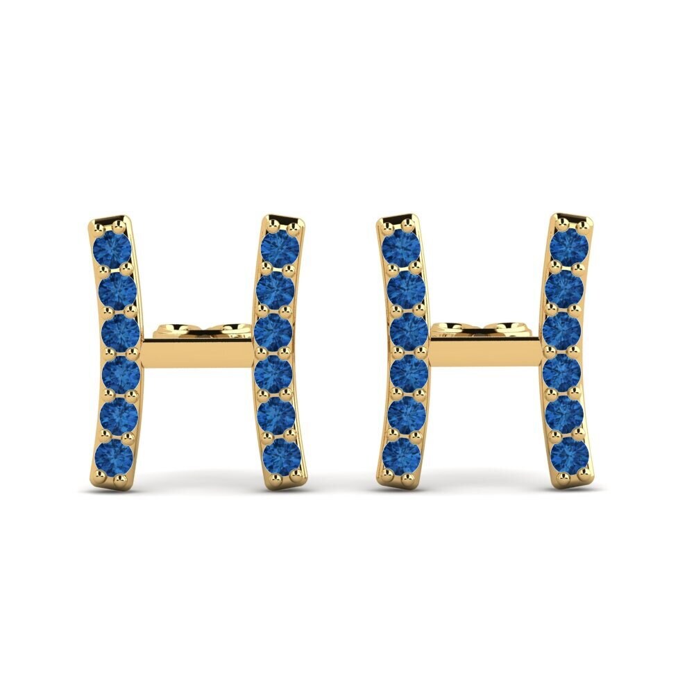 Dark Blue Zirconia Women's Earring Deviera H