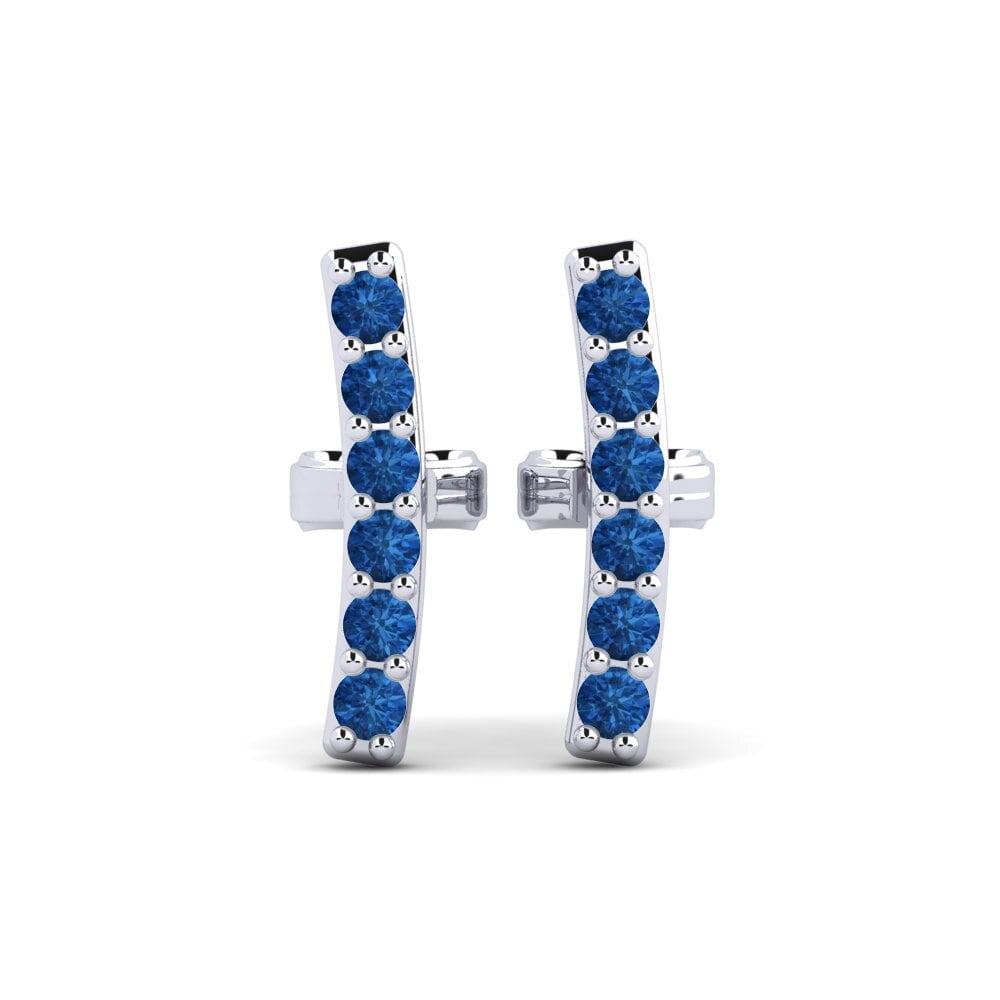 Dark Blue Zirconia Women's Earring Deviera I