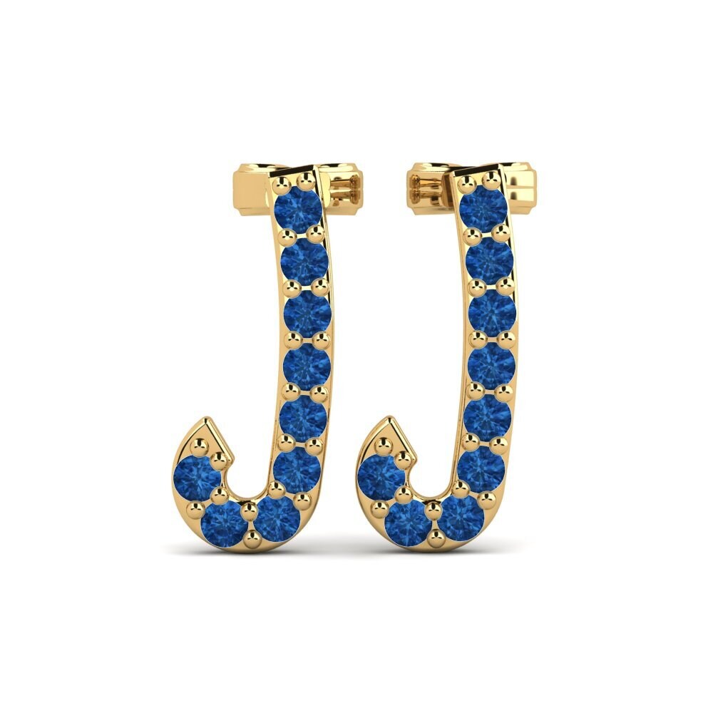 Dark Blue Zirconia Women's Earring Deviera J