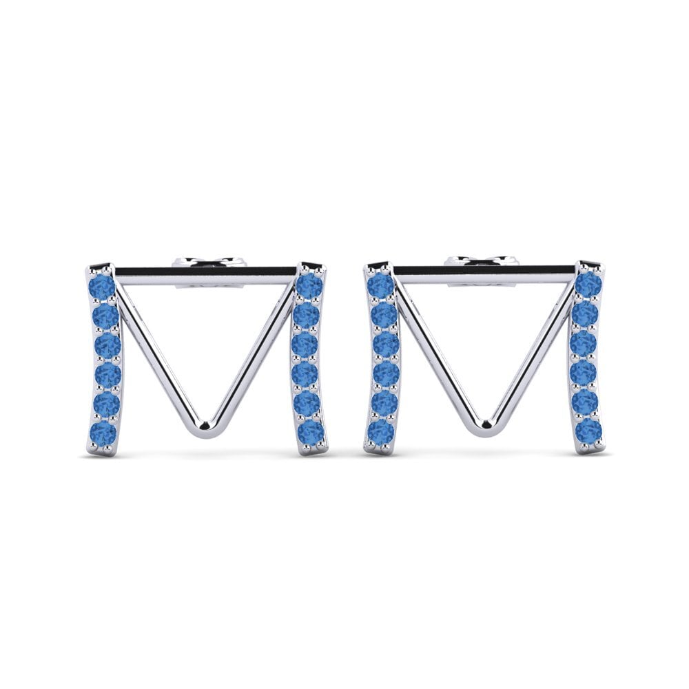 Dark Blue Zirconia Women's Earring Deviera M