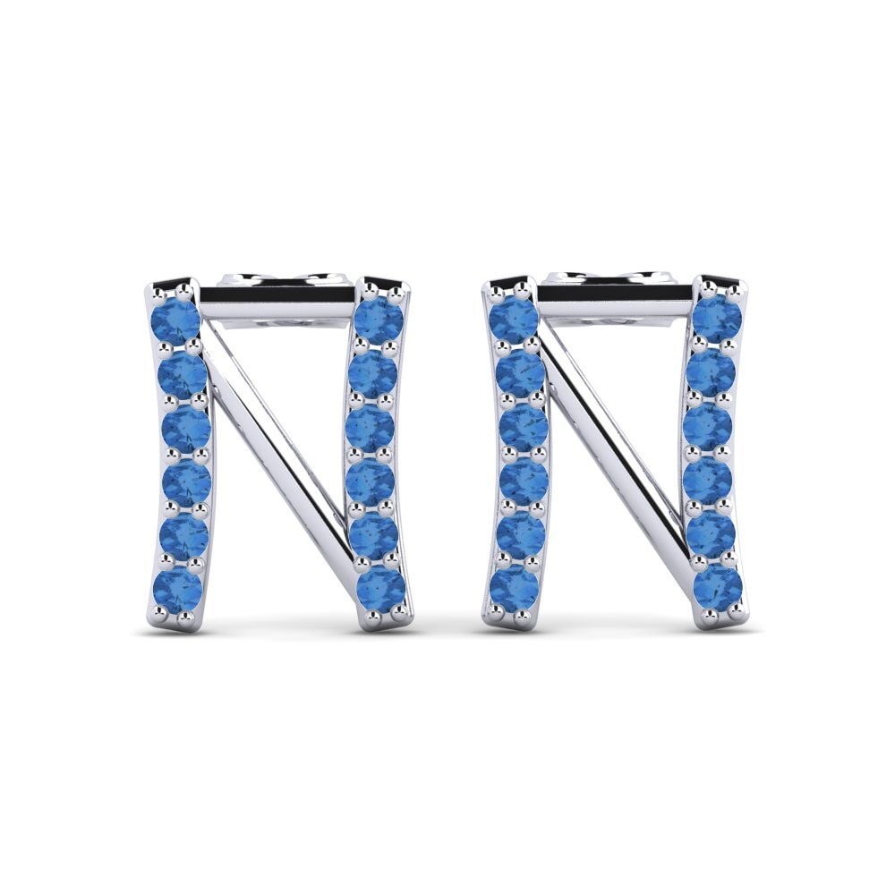 Dark Blue Zirconia Women's Earring Deviera N