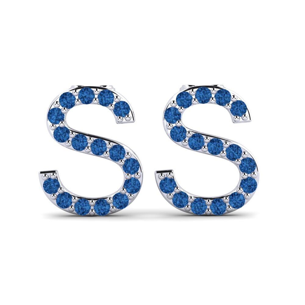 Dark Blue Zirconia Women's Earring Deviera S