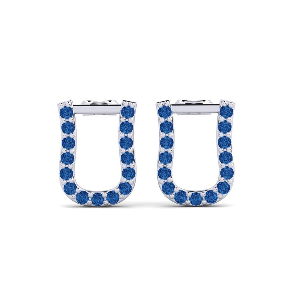 Dark Blue Zirconia Women's Earring Deviera U