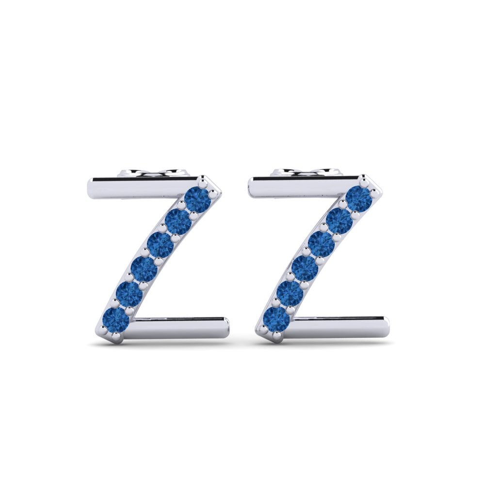 Dark Blue Zirconia Women's Earring Deviera Z